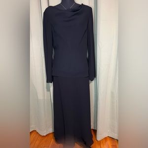 CLOSET CLEAROUT Comfort Two Piece Black Evening Dress Size 12